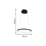 1764-4P, подвесная люстра, D400xH1200, LEDx22W, 990LM, 4000K, included — изображение 2