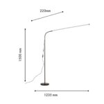 4515-1F, напольный светильник, L1235xW220xH1350/2000, LEDx20W, 1600LM, 3000K, included, switch — изображение 2