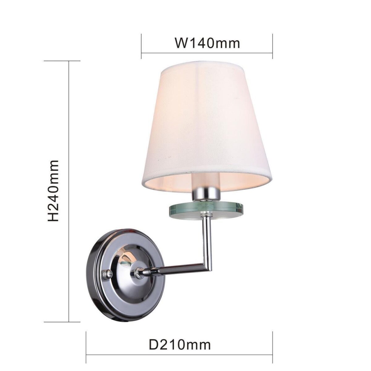 2616-1W, настенный светильник, D210xW140xH240, 1xE14x40W, excluded — изображение 3