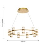 4323-9P, подвесная люстра, D600xH170/1800, 9xLEDx3W, 2160LM, 4000K, included — изображение 2