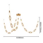 4559-3PC, подвесная/потолочная люстра, D200xH1780/2780 + D650xH890/1775 + D1980xH820/1725, 3xLEDx18W, 2910LM, 4000K, included — изображение 9