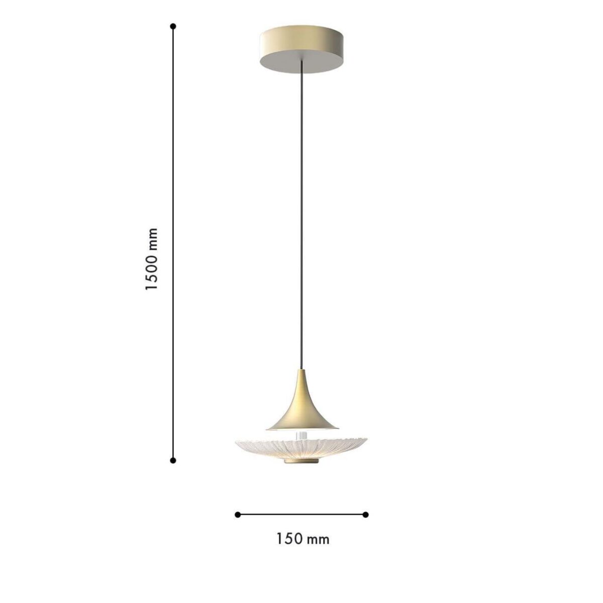 4657-1P, подвес, D150xH1500, LEDx6W, 420LM, 4000K, included — изображение 3