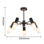 2558-5P, потолочная люстра, D630xH440, 5xE14x40W, excluded — изображение 3