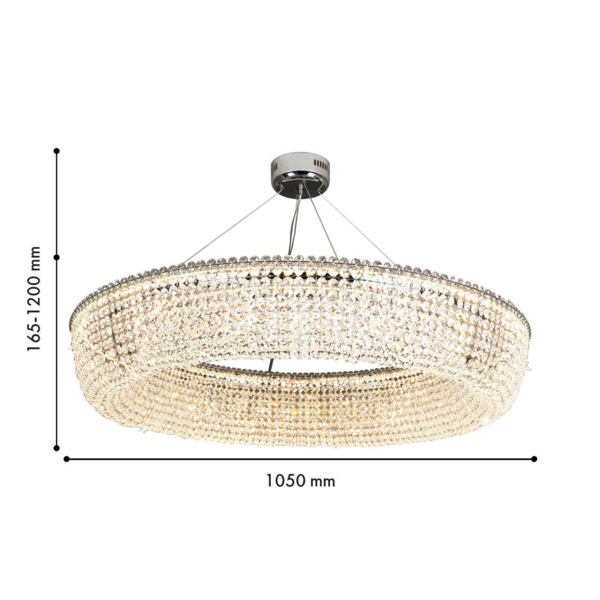 4478-10P, подвесная люстра, D1050xH165/1200, LEDx92W, 8300LM, 3000K, included, remote control — изображение 3