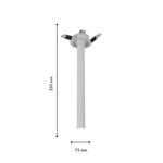 2233-1U, врезной светильник, D75xH330, cutout:D65, 1xLEDx5W, 400LM, 4000K, included — изображение 2