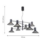 4623-8P, подвесная люстра, D900xH570/1470, 8xLEDx6W, 5280LM, 3000K, included — изображение 3