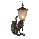 1337-1W, уличный светильник, D362xW235xH654, 1xE27x60W, IP44, excluded