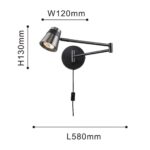 4224-1W, настенный светильник, D580xW120xH130, 1xGU10x35W, excluded, switch — изображение 2