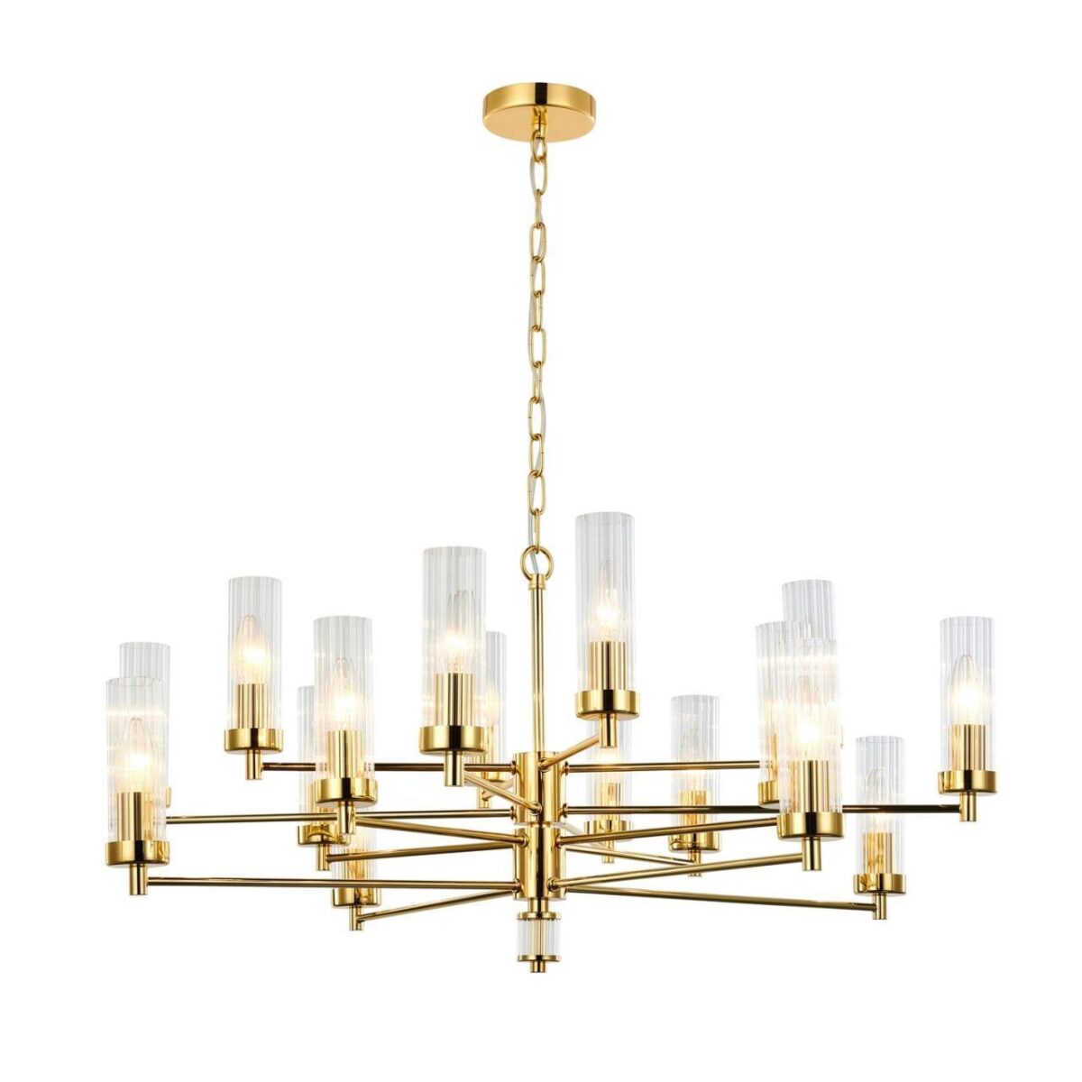 2673-16P, подвесная люстра, D850xH410/1410, 16xE14x40W, excluded — изображение 1