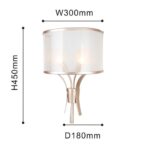 2551-2W, настенный светильник, D180xW300xH450, 2xG9x40W, excluded — изображение 3