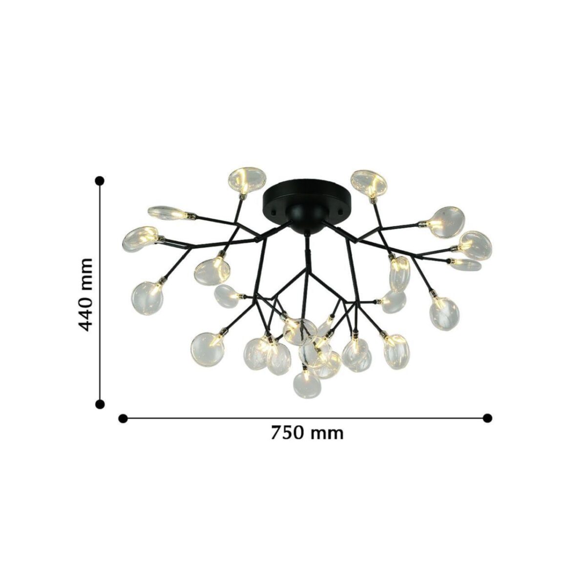 2480-9U, потолочный светильник, D750xH440, 27xG4LEDx3W, 4423LM, 3000K, included — изображение 3