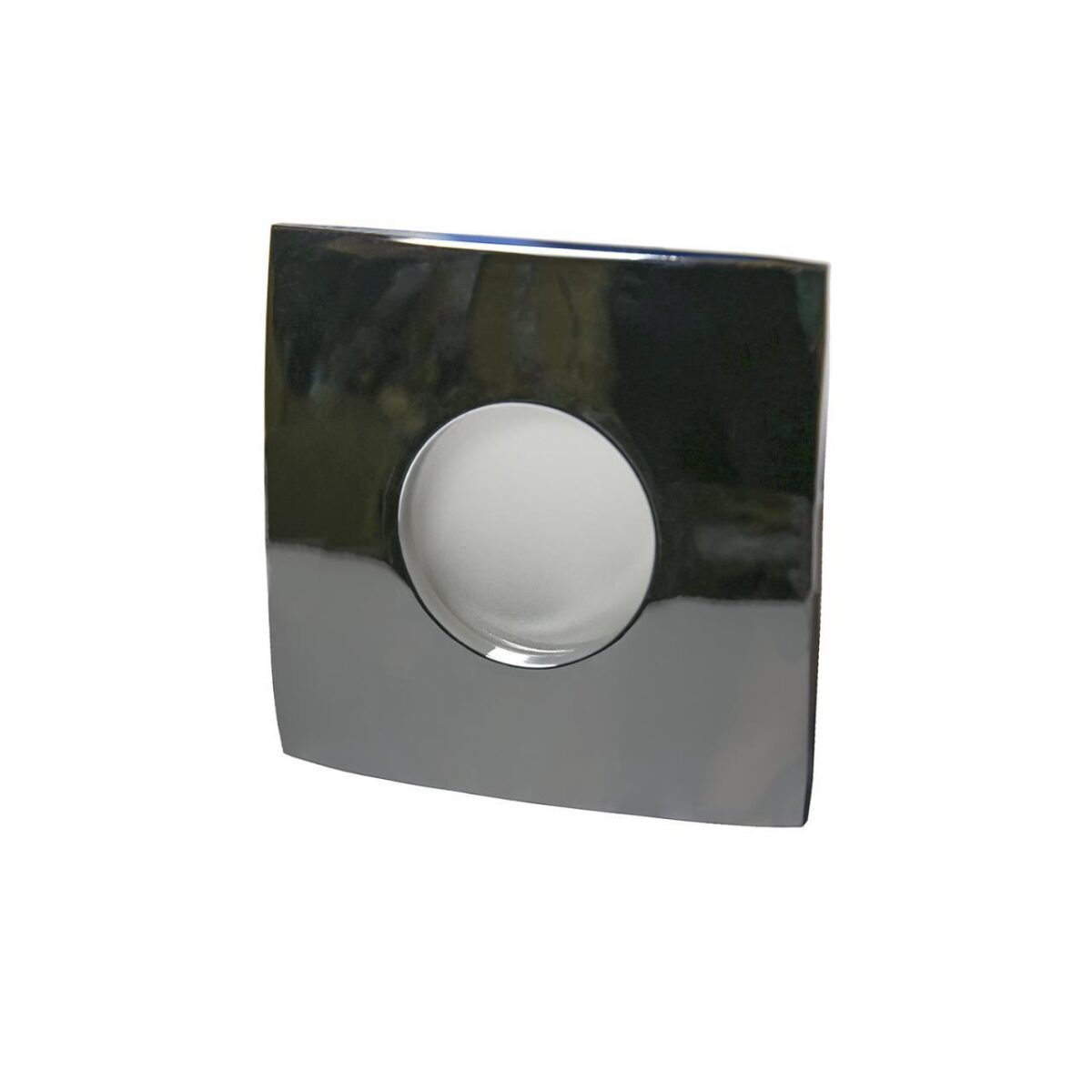 2593-1C, светильник врезной, лампа в комплекте, размеры L*H: 83*83 мм, диаметр монтажного отверстия 73 мм, материал алюминий, цвет хром, степень защиты: IP44, мощность лампы 5W, тип лампы MR16, цоколь GX53 — изображение 1