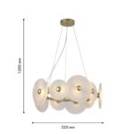 4605-8P, подвесная люстра, D520xH230/1200, 10xLEDx2W, 1600LM, 3000K, included — изображение 3