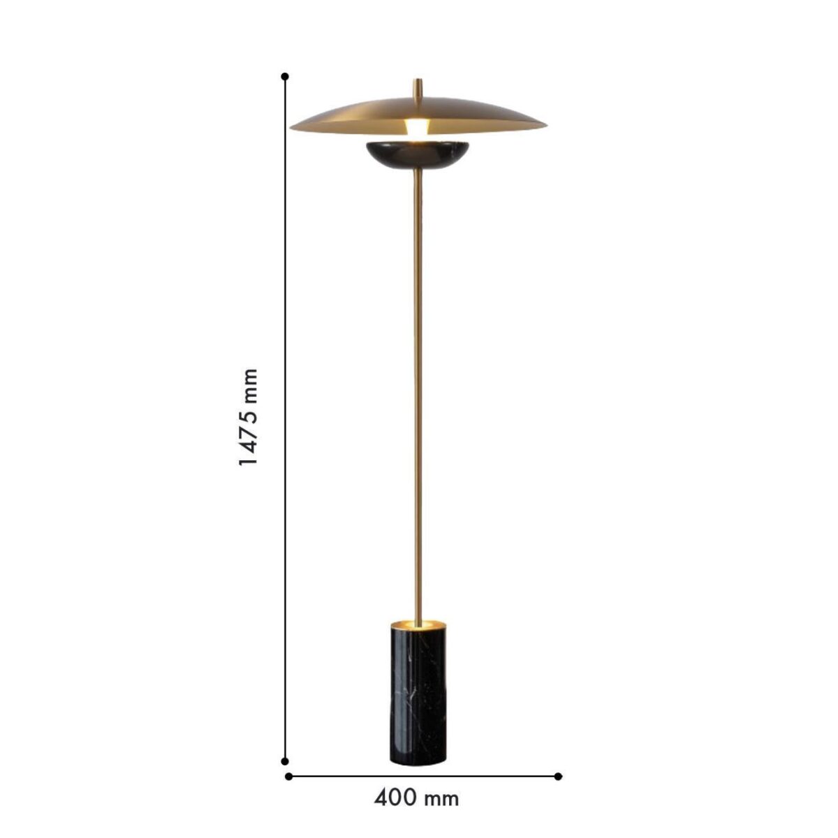 4246-1F, напольный светильник, D400xH370/1475, LEDx17W, 2740LM, 4000K, included, switch — изображение 2