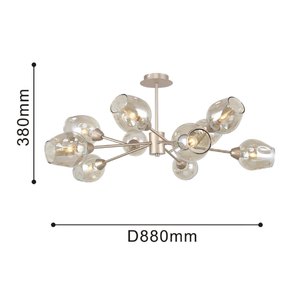 2658-10U, потолочная люстра, D880xH380, 10xE14x40W, excluded — изображение 3