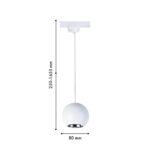 4228-1P, трековый светильник, D80xH1650, LEDx8W, 42V, 400LM, 3000-6000K, CRI>90, included — изображение 2