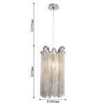 1156-1P, подвес, D280xH420/1420, 1xE14x40W, excluded — изображение 3