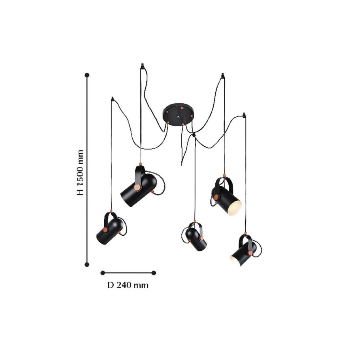 2007-5P, люстра подвесная, D240xH1500, 5xE14x40W, excluded — изображение 2
