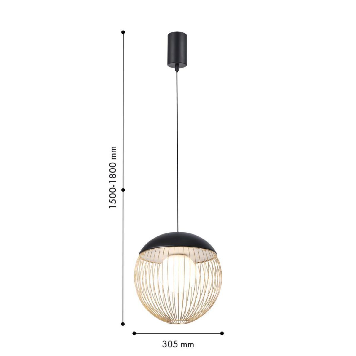 4240-1P, подвес, D305xH450/1800, LEDx7W, 650LM, 4000K, included — изображение 3