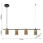 2827-4P, подвесная люстра, L710xW100xH140/1140, 4xGU10x35W, included — изображение 5