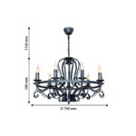 2162-9P, люстра подвесная, D760xH500/1200, 9xE14x40W, excluded — изображение 4