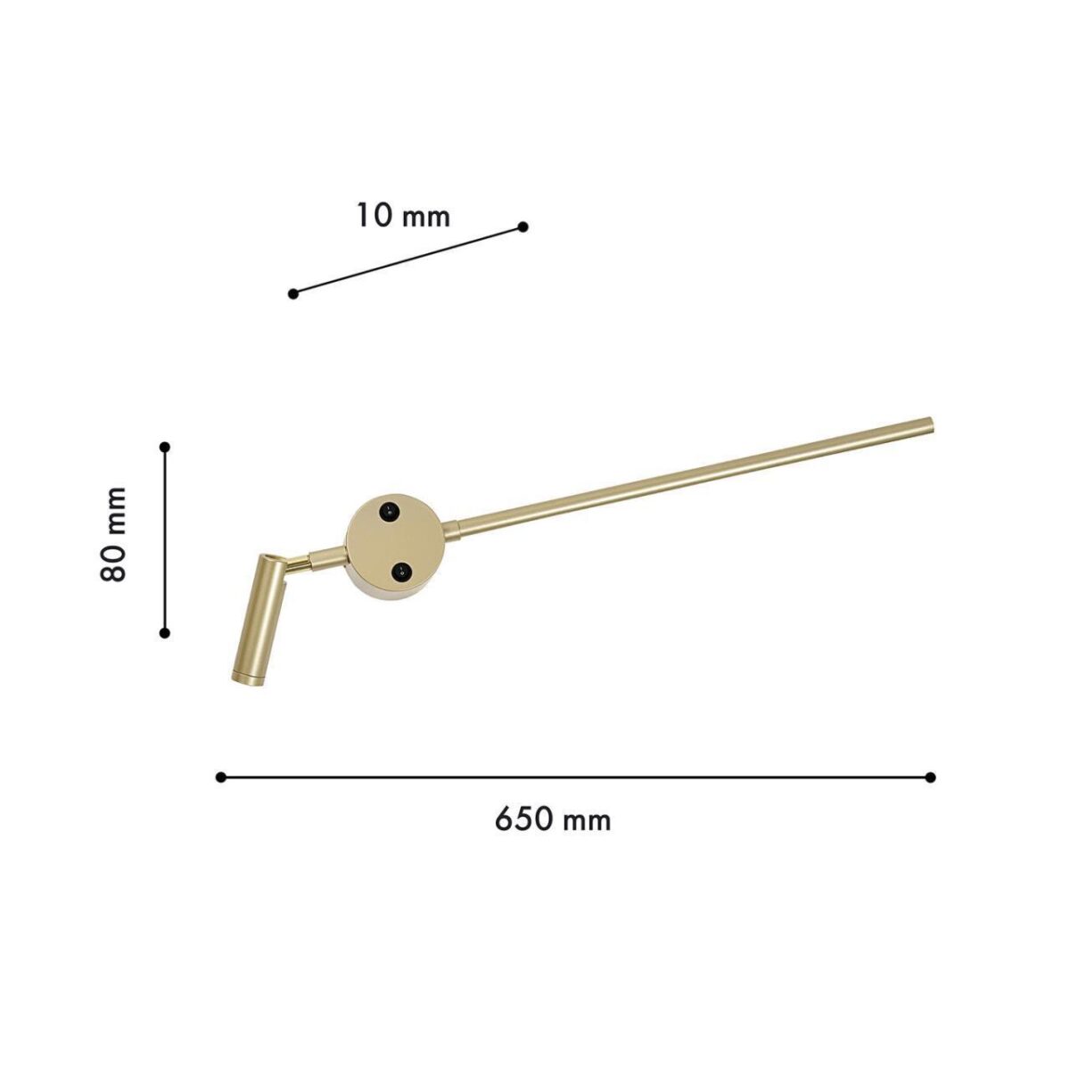 4166-2W, настенный светильник, D100xW80xH650, LEDx8W + 1xLEDx3W, 578LM, 4000K, included, switch — изображение 3