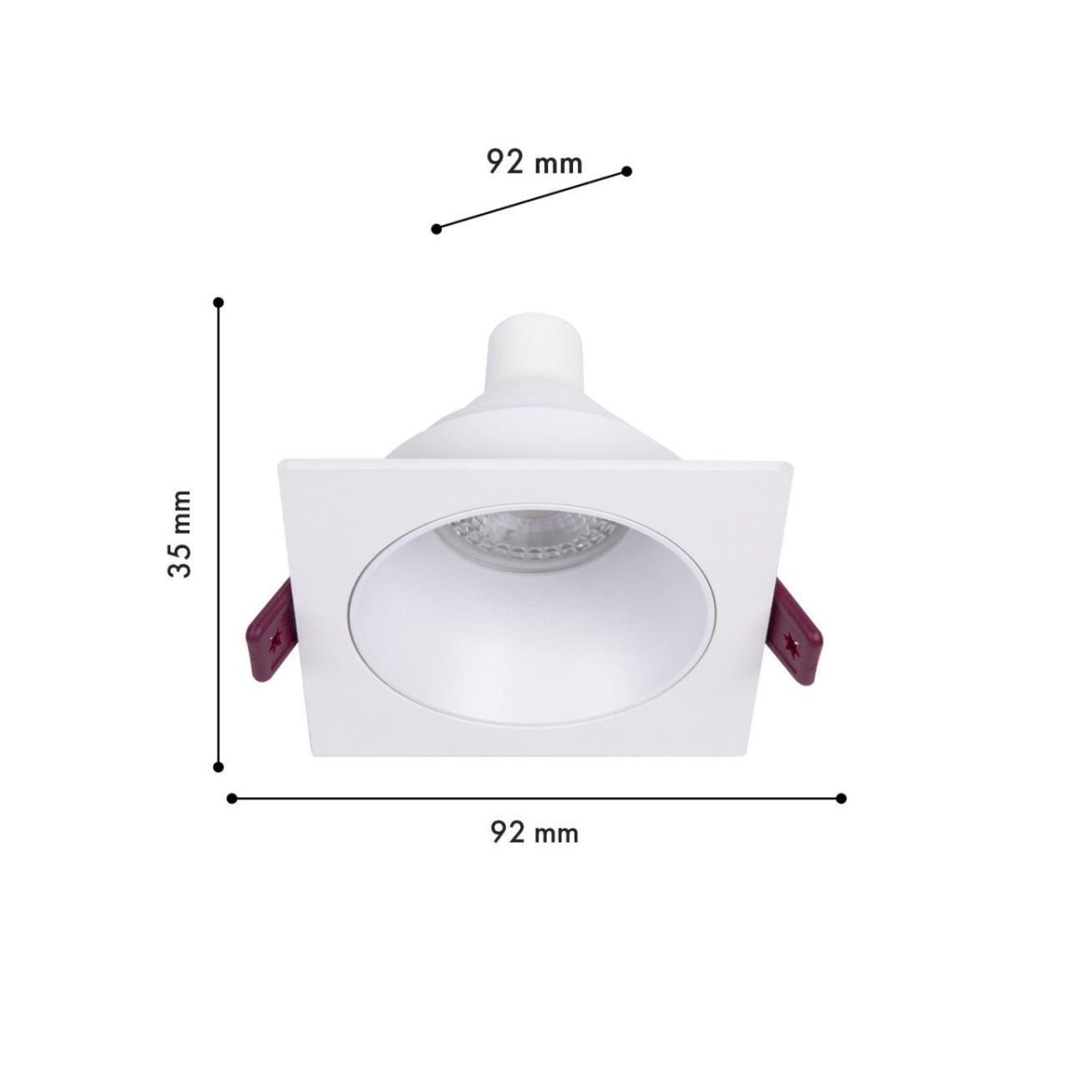 4525-1C, врезной светильник, L92xW92xH35, cutout:D75, 1xGU10x35W, IP20, excluded — изображение 2