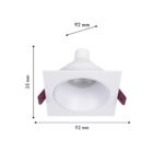 4525-1C, врезной светильник, L92xW92xH35, cutout:D75, 1xGU10x35W, IP20, excluded — изображение 2