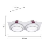 4650-2C, врезной светильник, L215xW108xH44, cutout:L186xW92, 2xGX53LEDx15W, IP20, excluded — изображение 3