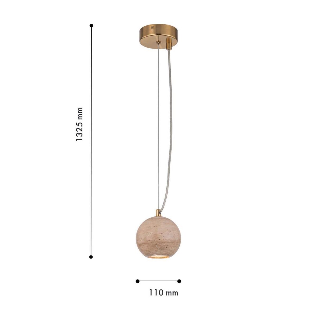 4652-1P, подвес, D110xH125/1130, 1xGU10x35W, excluded — изображение 3