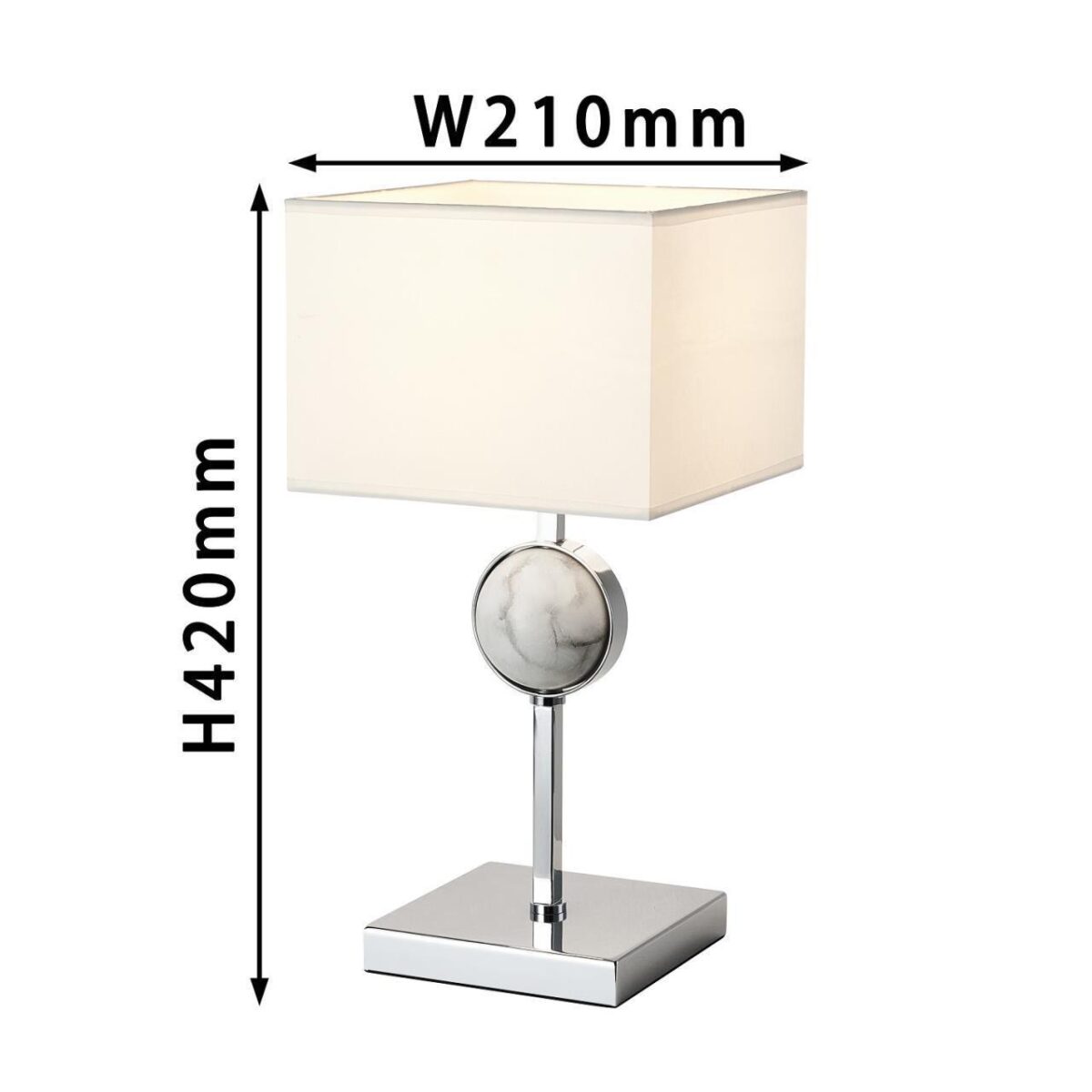 2821-1T, настольный светильник, L210xW210xH420, 1xE27x60W, excluded — изображение 3