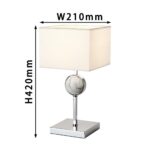 2821-1T, настольный светильник, L210xW210xH420, 1xE27x60W, excluded — изображение 3