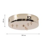 4591-180-6GD, потолочная чаша, D180xH40, цвет золотой — изображение 2