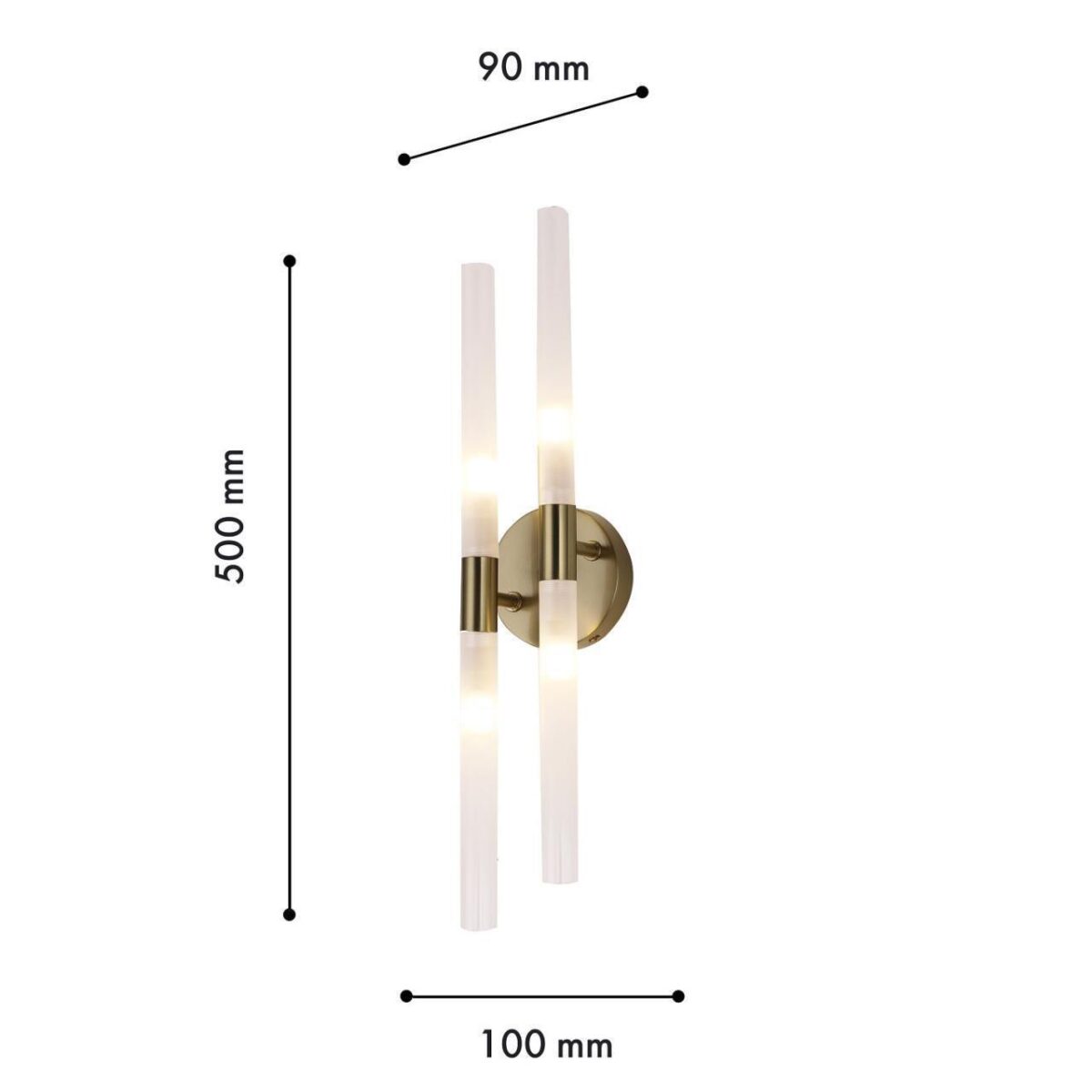 4196-4W, настенный светильник, D90xW100xH500, 4xG9x20W, excluded — изображение 3