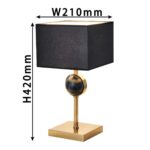 2822-1T, настольный светильник, L210xW210xH420, 1xE27x60W, excluded — изображение 3