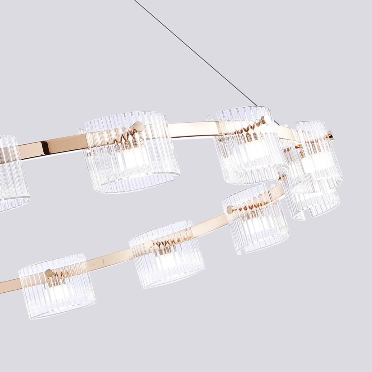 4248-15P, подвесная люстра, D1020xH1300/1500, 15xLEDx4.6W, 1800LM, 4000K, included — изображение 3