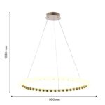 4590-8P, подвесная люстра, D800xH1585, LEDx52W, 4150LM, 4000K, included — изображение 3