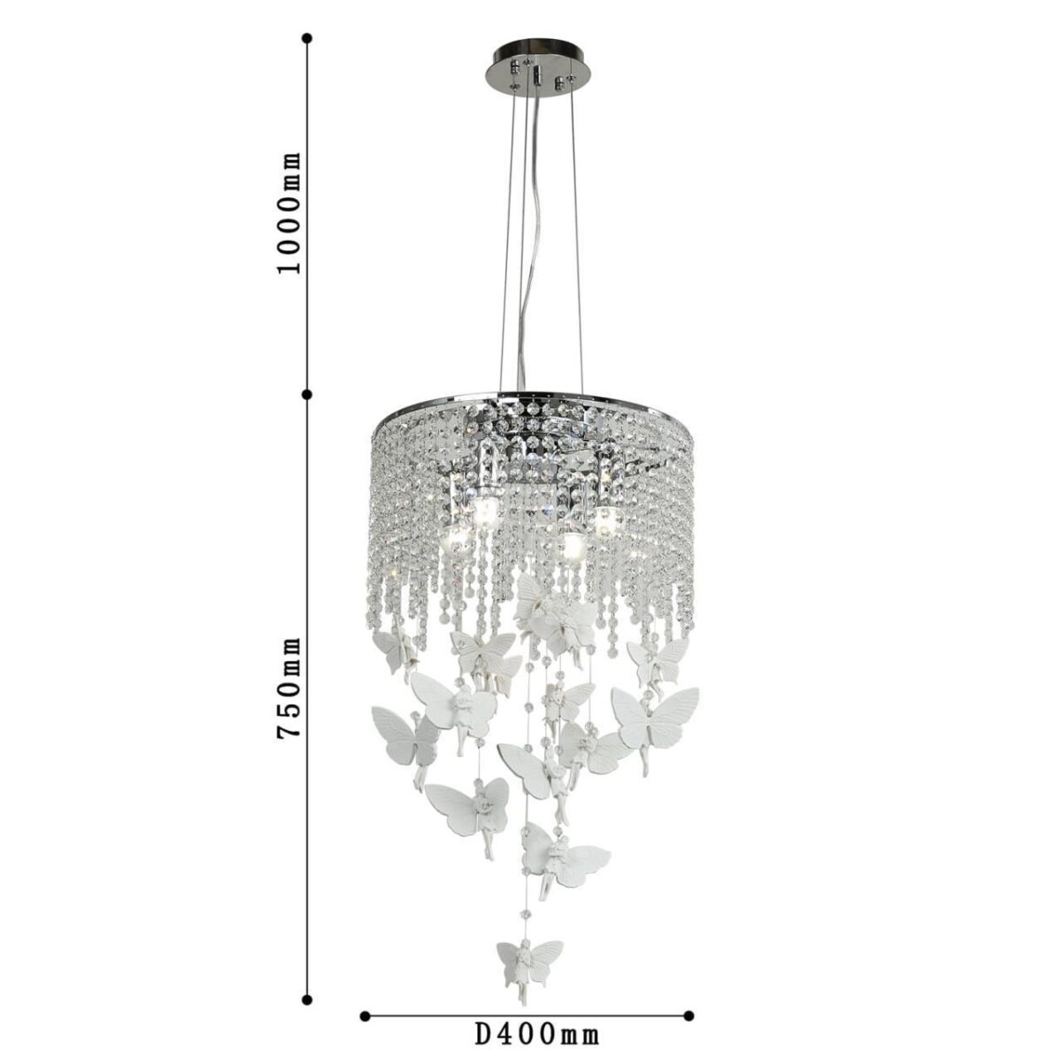 1165-4PC, люстра 2в1, D400xH750/1750, 4xE27x40W, excluded — изображение 3