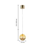 4325-1P, подвес, D120xH255/1800, LEDx5W, 400LM, 4000K, included — изображение 2