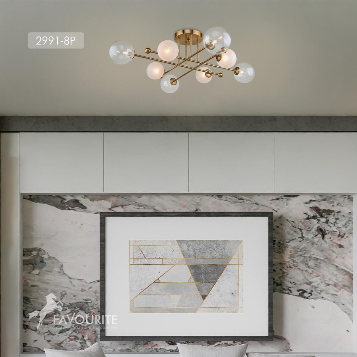 2991-8P, потолочная люстра, D850xH235, 8xG9x40W, excluded — изображение 3