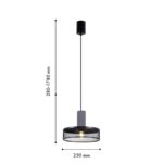 4273-2P, подвес, D250xH280/1780, 1xE27x60W, excluded — изображение 2