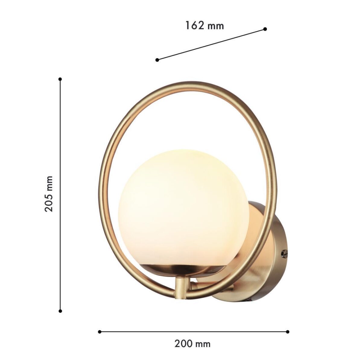 2786-1W, настенный светильник, D165xW200xH200, 1xE27x60W, excluded — изображение 2