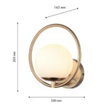 2786-1W, настенный светильник, D165xW200xH200, 1xE27x60W, excluded — изображение 2