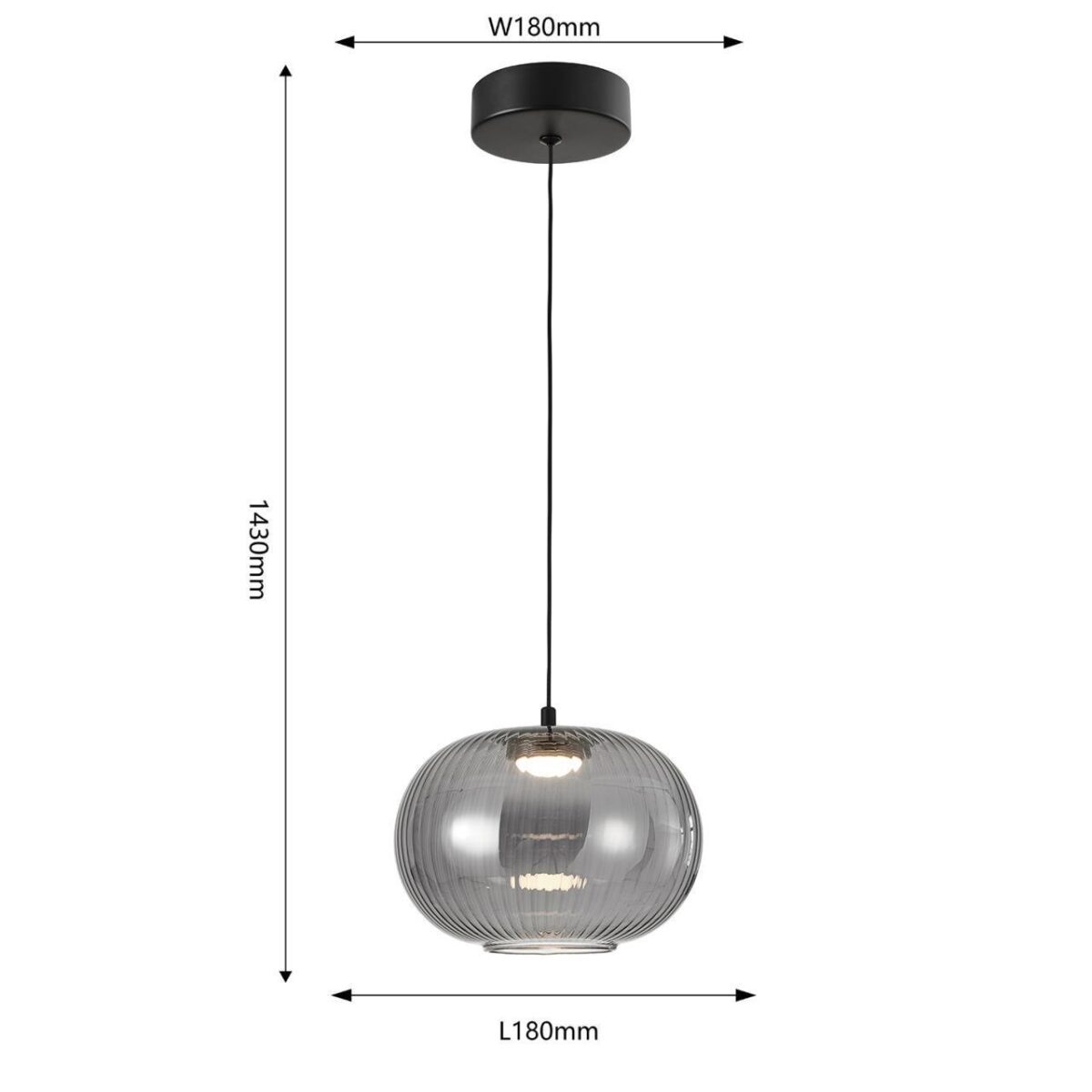 4452-1P, подвес, D180xH280/1430, LEDx4W, 380LM, 4000K, included — изображение 3
