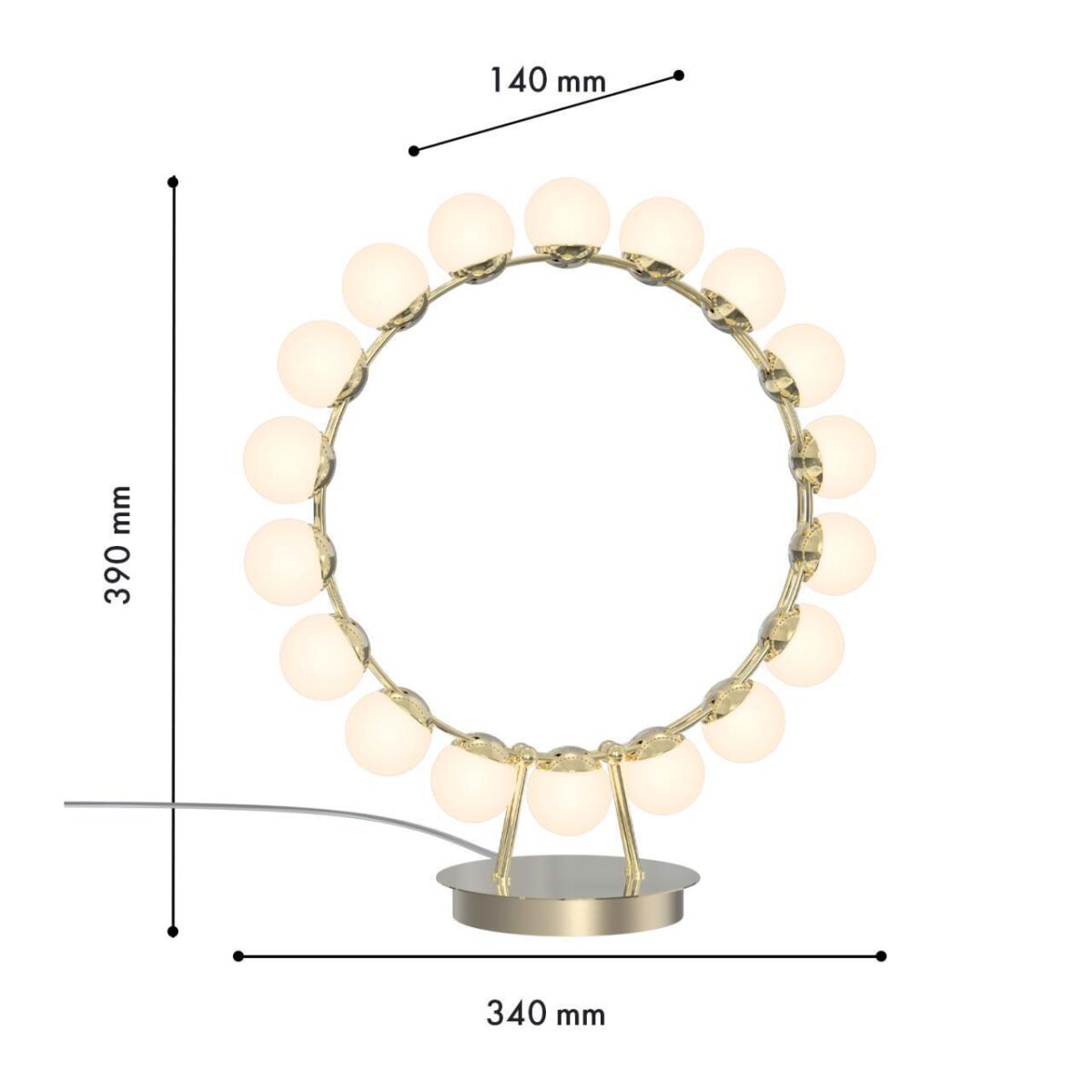 4590-1T, настольный светильник, L340xW140xH390, LEDx23.5W, 1880LM, 4000K, included, switch — изображение 2