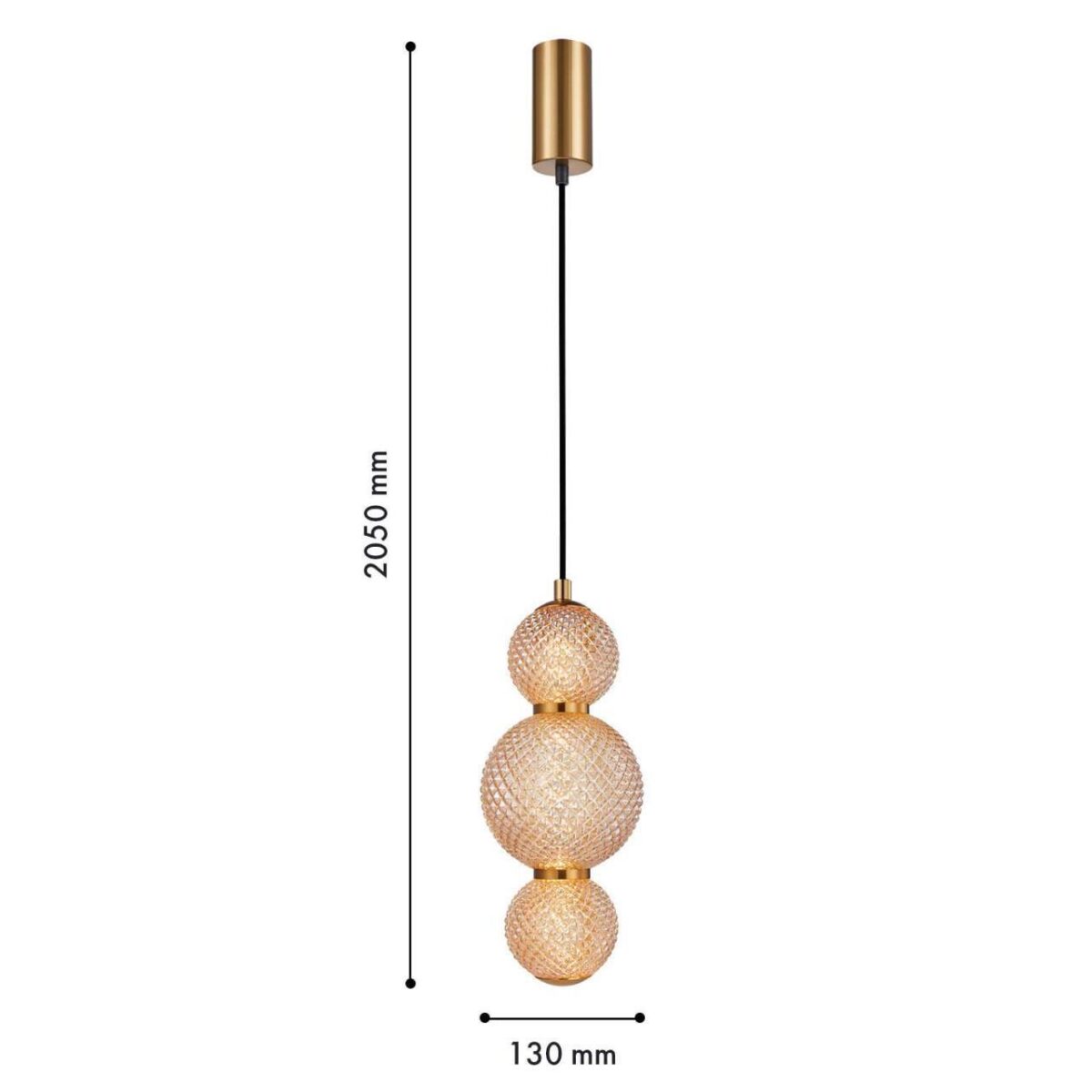 4612-1P, подвес, D130xH440/2050, LEDx7W, 910LM, 3000K, included — изображение 2