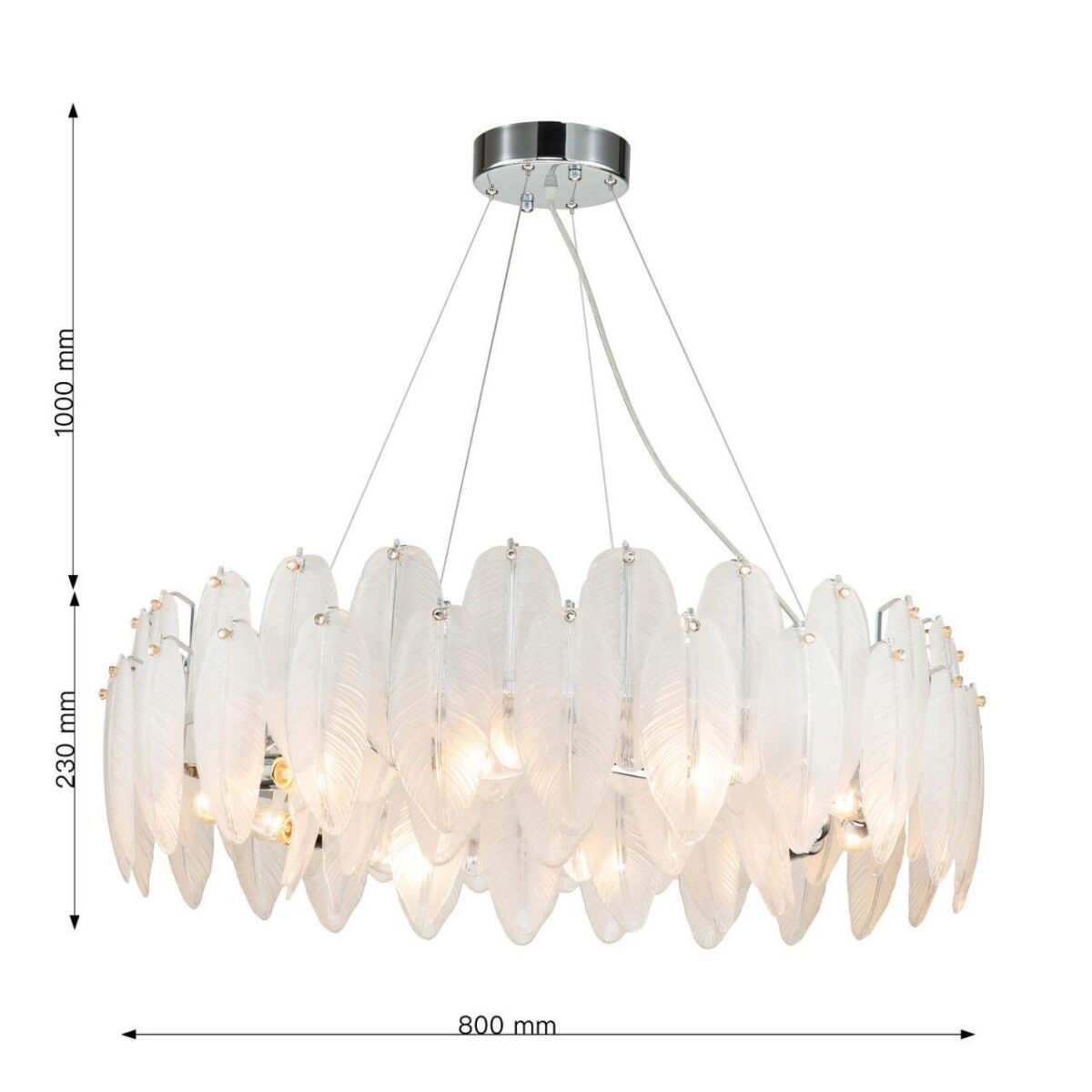 3018-10P, подвесная люстра, D800xH260/1230, 10xE14x40W, excluded — изображение 3