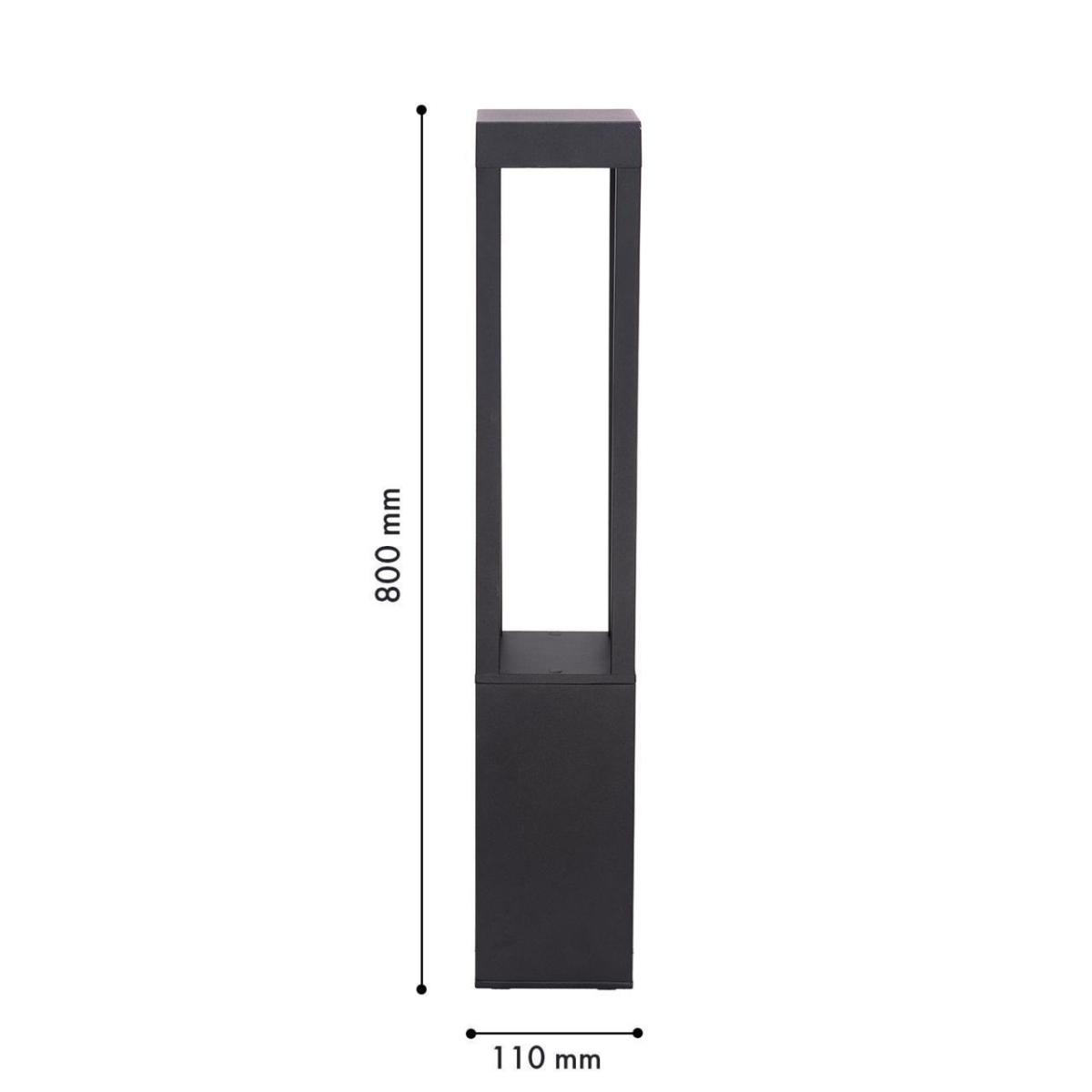 4746-1F, уличный светильник, L110xW110xH800, LEDx7W, 420LM, 3000K, IP65, included — изображение 3