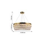 2206-16P, люстра подвесная, D800xH260/1760, 16xG9x40W, excluded — изображение 2