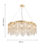 4724-12P, подвесная люстра, D800xH800/1300, 12xE14x40W, excluded — изображение 3